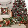 Christmas decoration Pillowcase Merry Christmas New Year Gift Santa Claus Gift Box Snowman Pillow Cover Home Sofa Cushion Cover