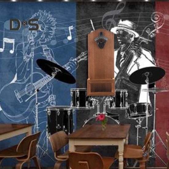 Otvírák na láhve Retro Potřeby železného Vintage dřevěného otvíráku na pivo, které šetří práci