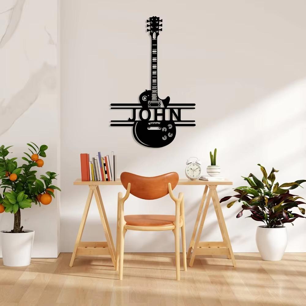 Custom Metal Sign Guitar Art Music Decor Wall Hanging