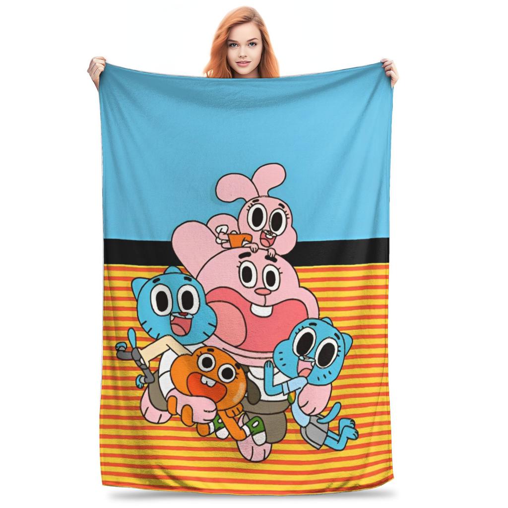 Kaugummigesicht Cartoon Decken Fleece Weiche Kuscheldecke für Draußen Reisen Bettteppich