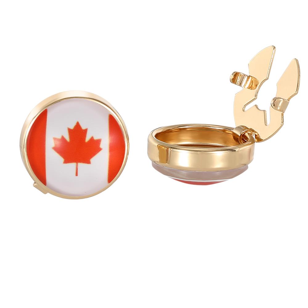 

Funny Mens Glass Cabochon National Flag Pattern Button Cover Clasp Cufflinks For Suit Shirt Blouse Decoration