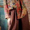 Retro Floral Double Layer Cotton Gauze Loose Fit Shirt - 1962 Yan Qing