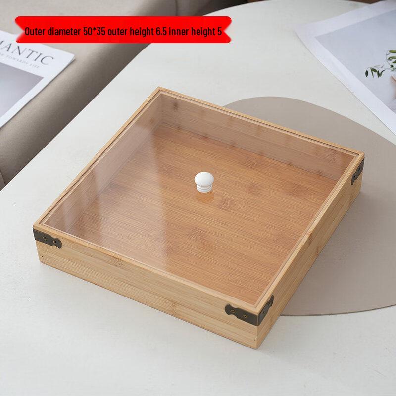 Wooden Display Serving Tray with Lid
