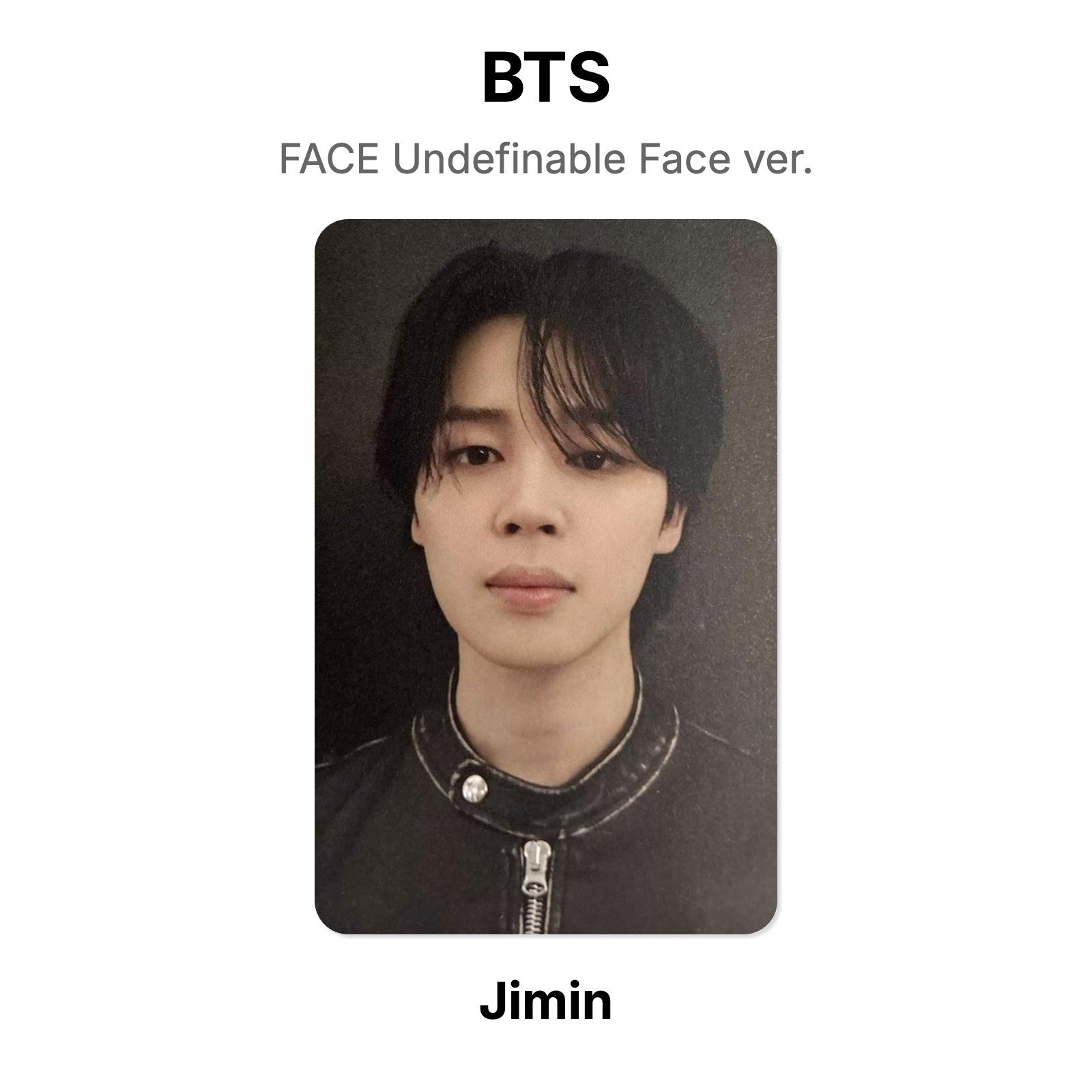 BTS FACE Undefinable Face ver. Official Photocard Jimin
