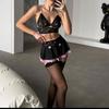 Sexy Erotic See Through Lingerie Nurse Uniform Bra and Skirt Sexy Cosplay Lingerie Underwear Garter Set Porno Nightie Costumes
