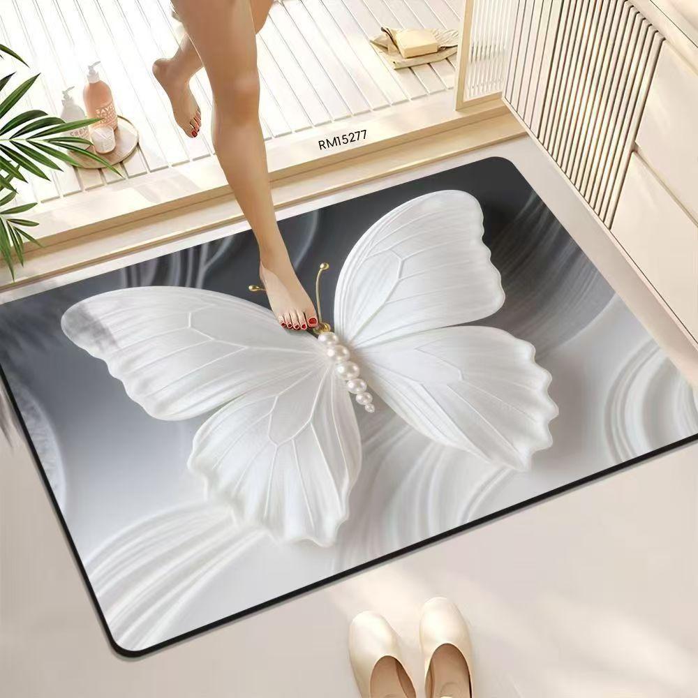 3D visual bathroom floor mat household diatom mud floor mat water-absorbing quick-drying non-slip mat Tianjin carpet