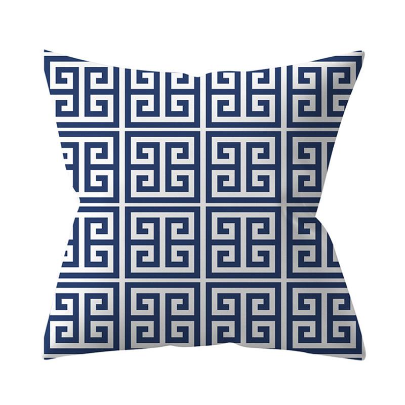 Navy Blue Mandala Nordic Geometric Pillowcase 45x45 Cushion Cover Decorative Pillow Sofa Cushion Home Decor Polyester