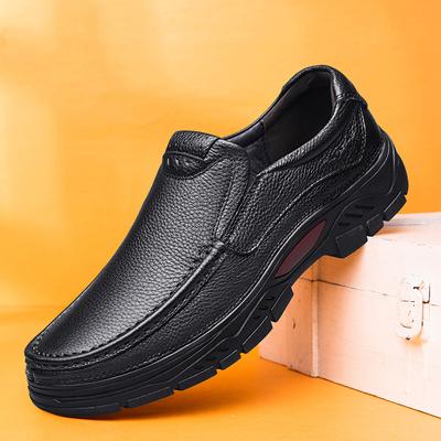 Luxury Genuine Leather Dad Shoes Men Spring &Amp; Autumn Fashion Slip On Shoes Man Classic Loafers Outdoor Footwear Men Casual Shoes