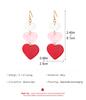 Valentines Day Earrings for Women Girl Korean Y2K Cool Big Rose Color Simple Elegant Jewelry Daughter Mom Birthday Gift