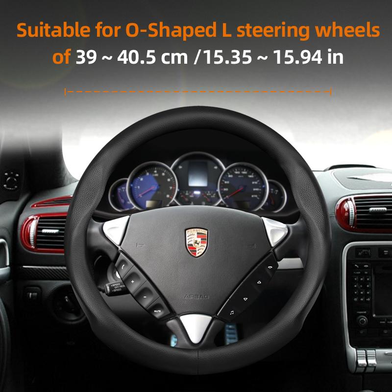 Geschikt voor Porsche Ultra-dun Ademend Leer Stuurwielhoes Geschikt voor Casenne 996 Macan 957 Volante Boxster 986 718 Alcantara 997