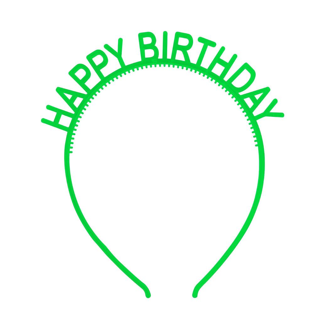 Pięć opasek na głowę z napisem 'Happy Birthday', kolorowy tort, ozdobna opaska na głowę na przyjęcie urodzinowe, nakrycie głowy w kształcie tortu urodzinowego.