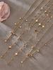 New Zirconia Hexagram Y-Layer Necklace & Bracelet Set - Stainless Steel Luxury European & American Fashion Jewelry
