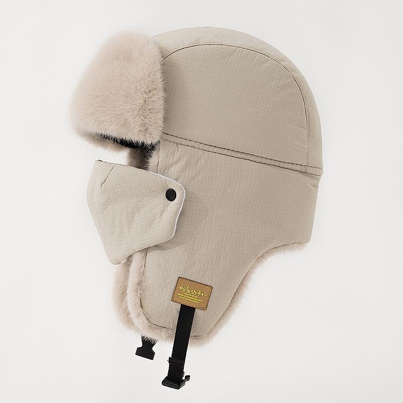 Thunderbolt Hat Men and Women Winter Padded Thickened Ear Protection Cap Cycling Outdoor Ski Ins Warm Cold Cotton Cap