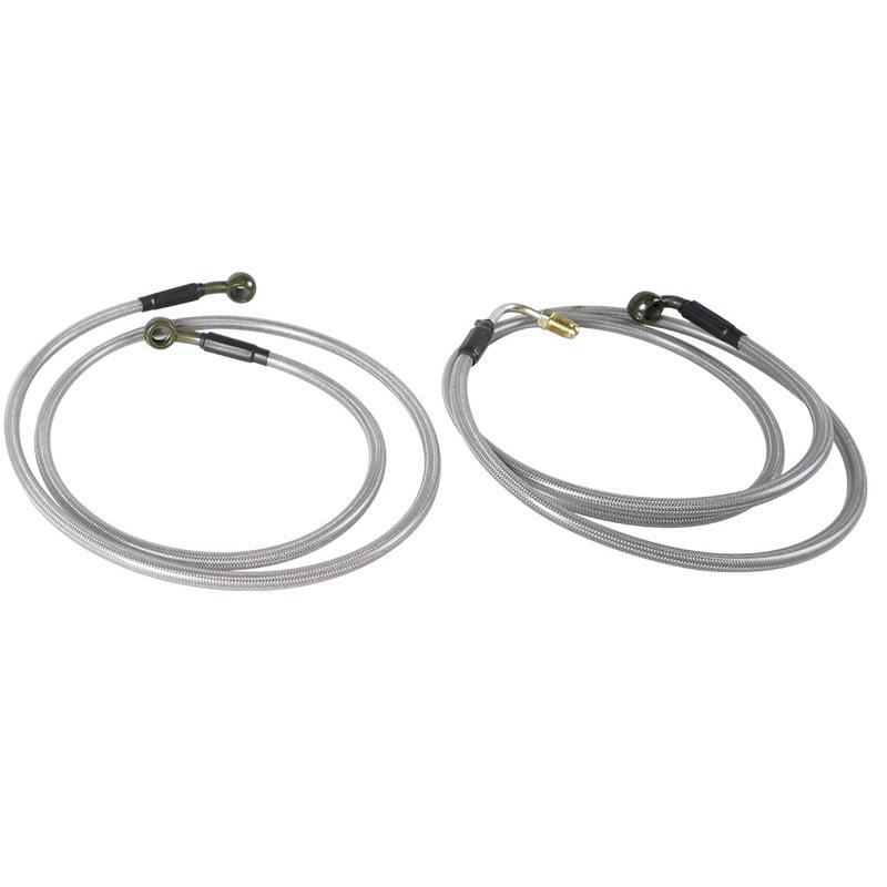 Extended Front Rear Brake Lines 1068 Braided Brake Hoses for Polaris RZR 800 S 4 800 XP 900 570 ATV UTV