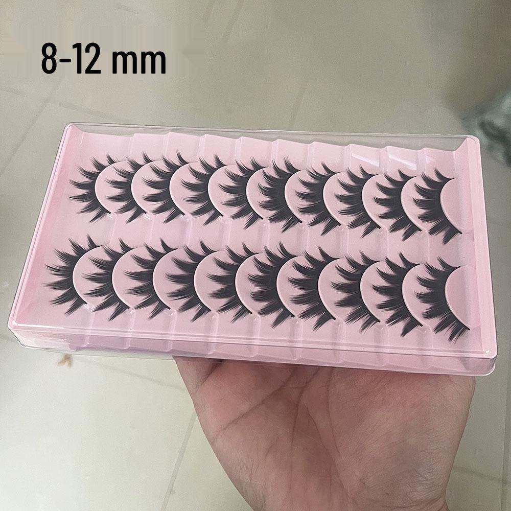 Classic Big Demon False Eyelashes - Comic Style, Dense, Natural Look, 10 Pairs.