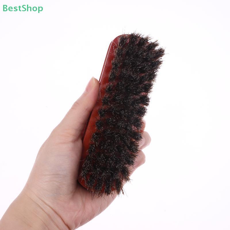 High-quality Shoe Brush, Solid Wood Dust-cleaning Brown-red Horsehair Brush, Soft Horsehair Brush