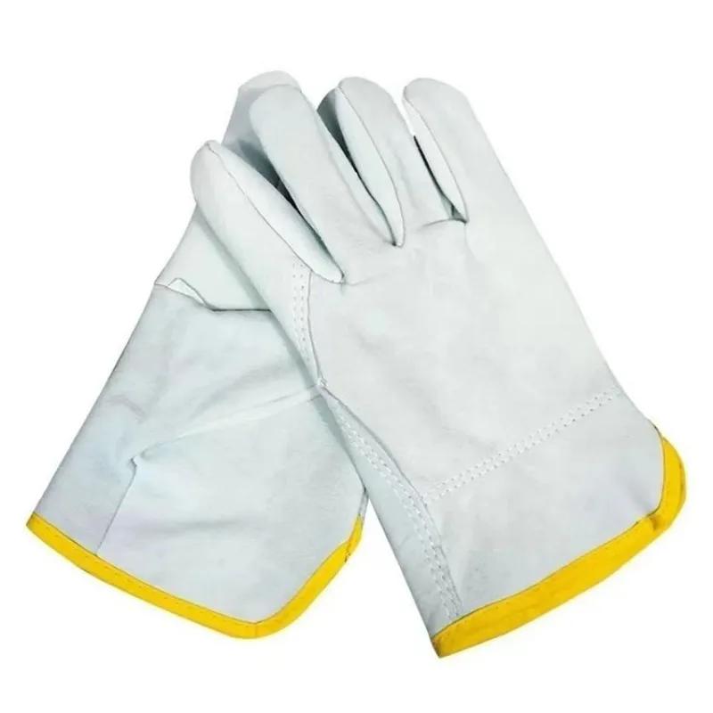 1 Pair Sheepskin Two-layer Welding Gloves Wear-resistant Anti-scalding Soft Welding Welder Durable Protection Labor Insurance