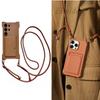 Strap Wallet Case For Samsung Galaxy S25 Ultra A35 A55 A15 A16 S24 FE S25 Plus Shockproof Card Slot Crossbody Neck Lanyard Cover