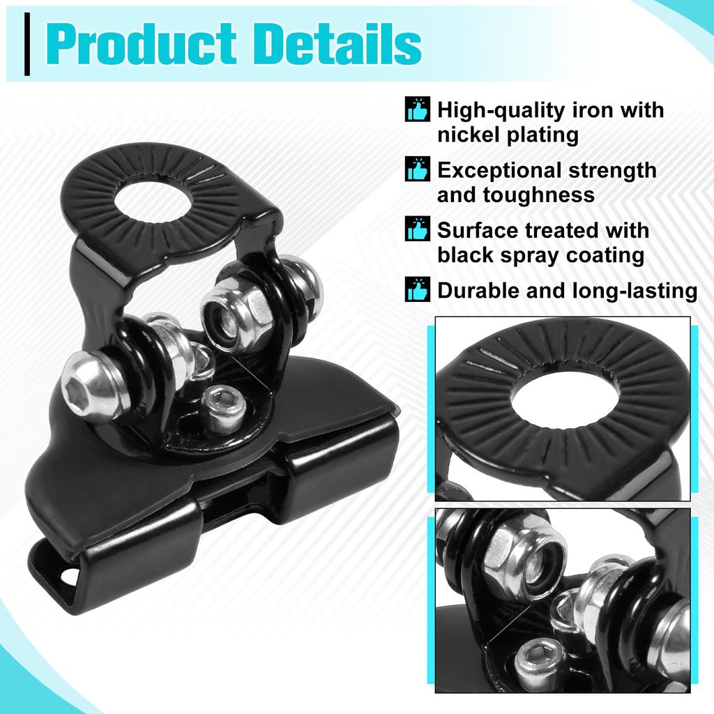 INJOYTEC 2pcs Bonnet Bracket Mounting Hardware LED Pod Light Bracket