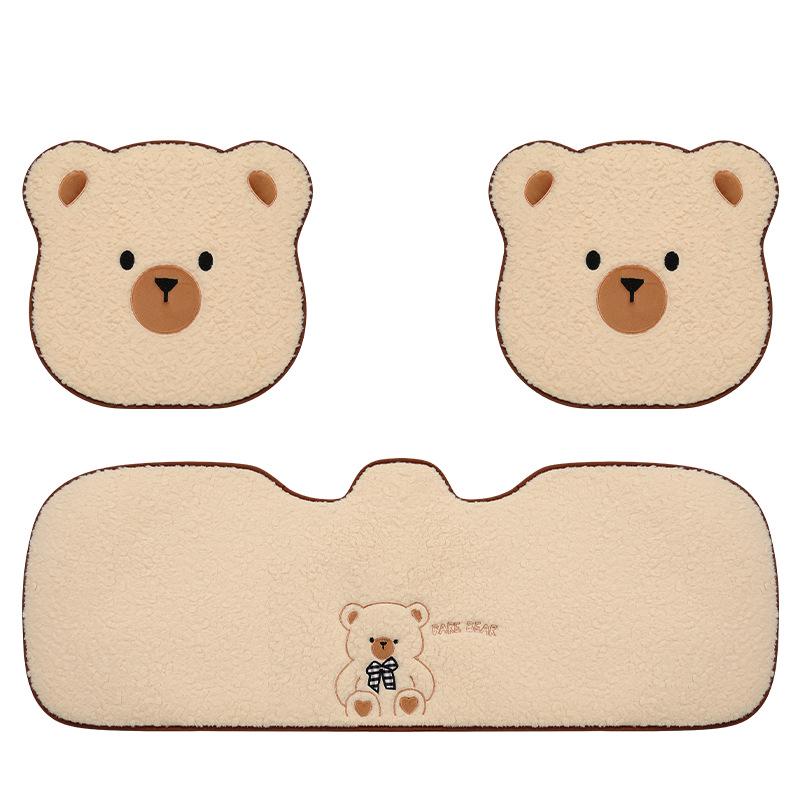 2025 Winter Goddess Style Plush Car Seat Cushion - Thick, Warm Cartoon Cover