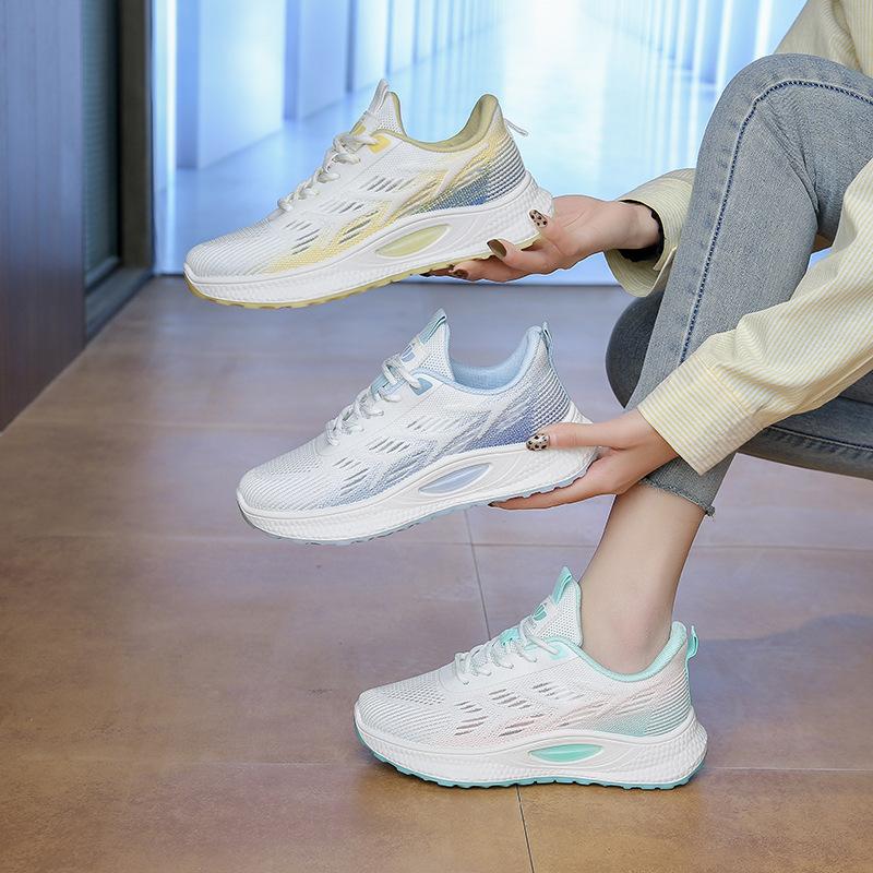 2025 Summer New Lightweight and Versatile Breathable Fly-woven Women's Shoes Ins Trendy Women's Casual Shoes Student Running Sports Shoes