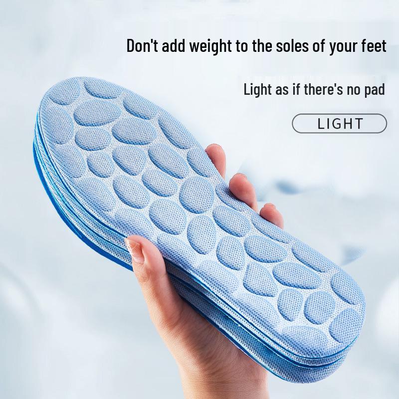 Pebble Comfort Sports Insole: Soft, Sweat-Absorbing, Odor-Resistant, and Perfect for Running and Military Training.