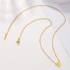 Ladies Minimalist Small Love Initial Necklace Jewelry Stainless Steel 18k Gold Plated Mini Heart Shape Letter Pendant Necklace