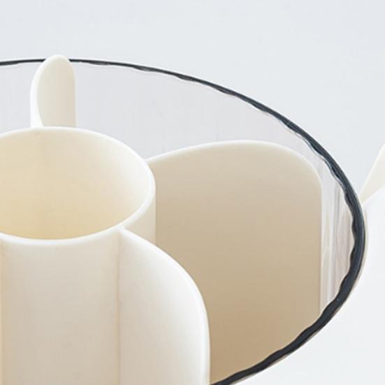 Pen Holder with Drawer Desk Organizer Transparent Rotatable Design Large Capacity Pencil Pen Holder Storage Box