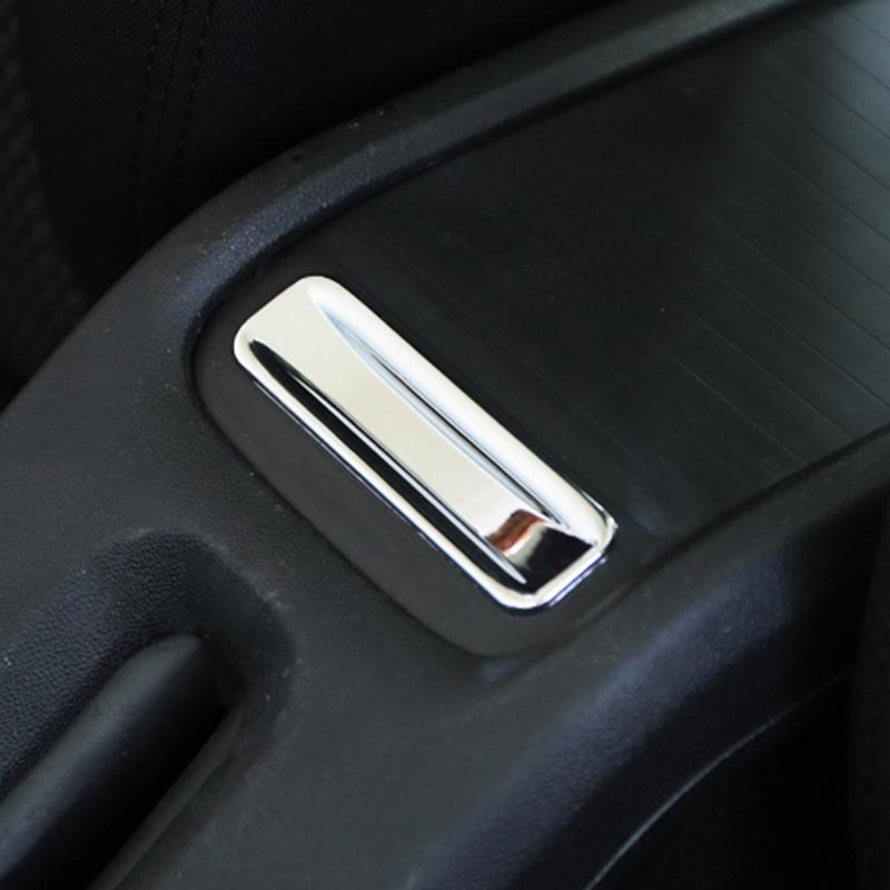 ABS Chrome Car Armrest Storage Box Decorative Panel Trim Sequin Sticker For Peugeot 2008 2014 - 2017
