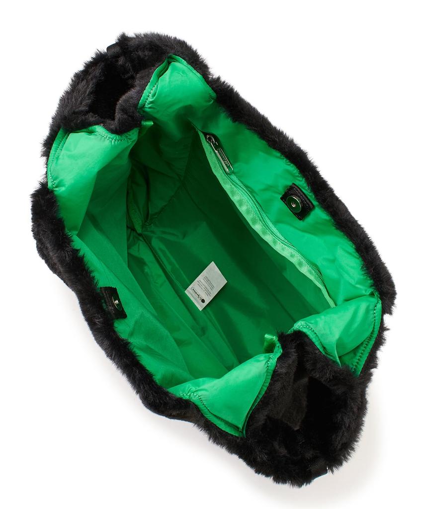 FUR SHOULDER Fluffy Fur TOTE/3030/Black