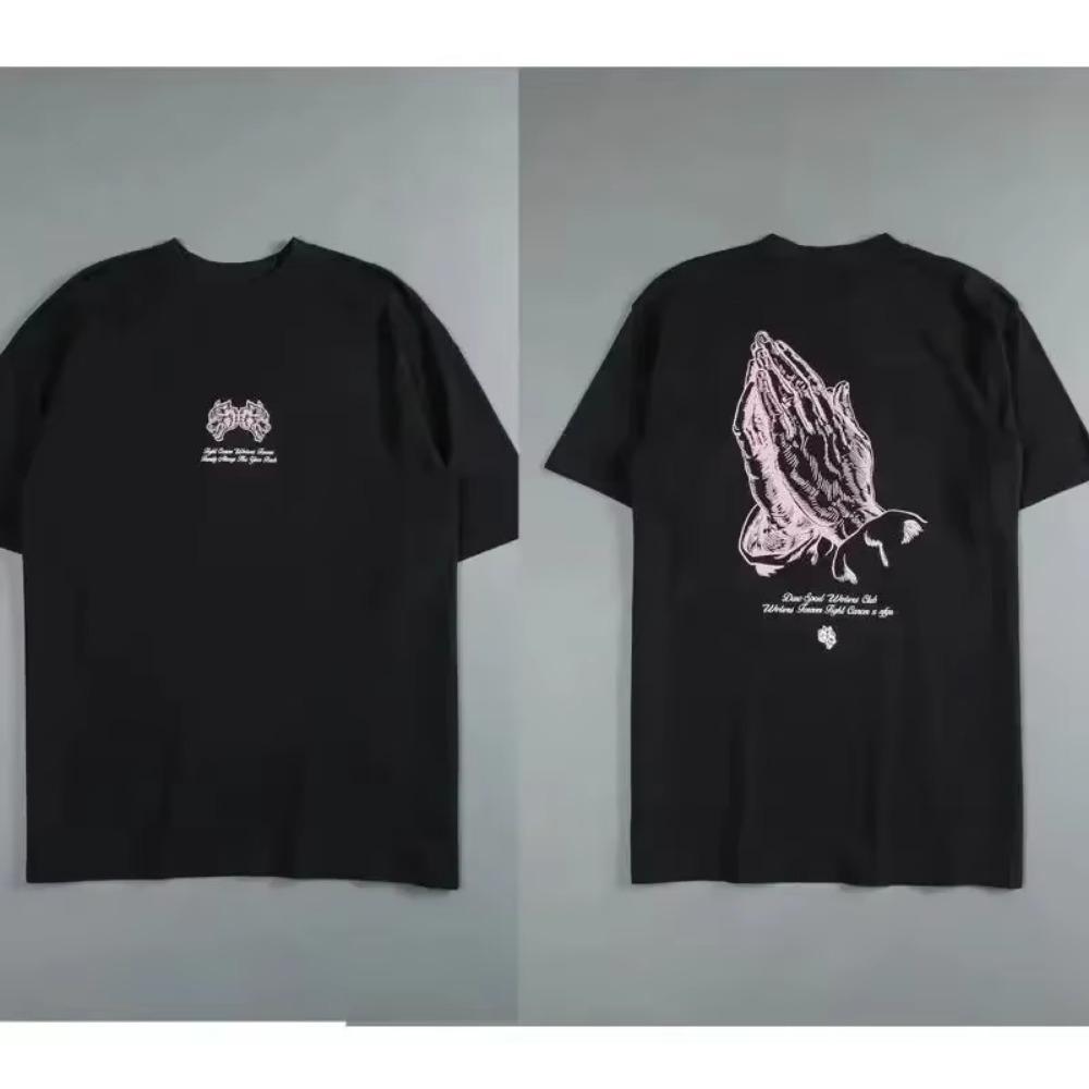 2024 Darc Sport Wolves T-Shirt Oversized Baumwoll-T-Shirt Fitnessstudio Fitness Herrenbekleidung Lässig Damen Kurzarm-Tee Darcsport T-Shirt