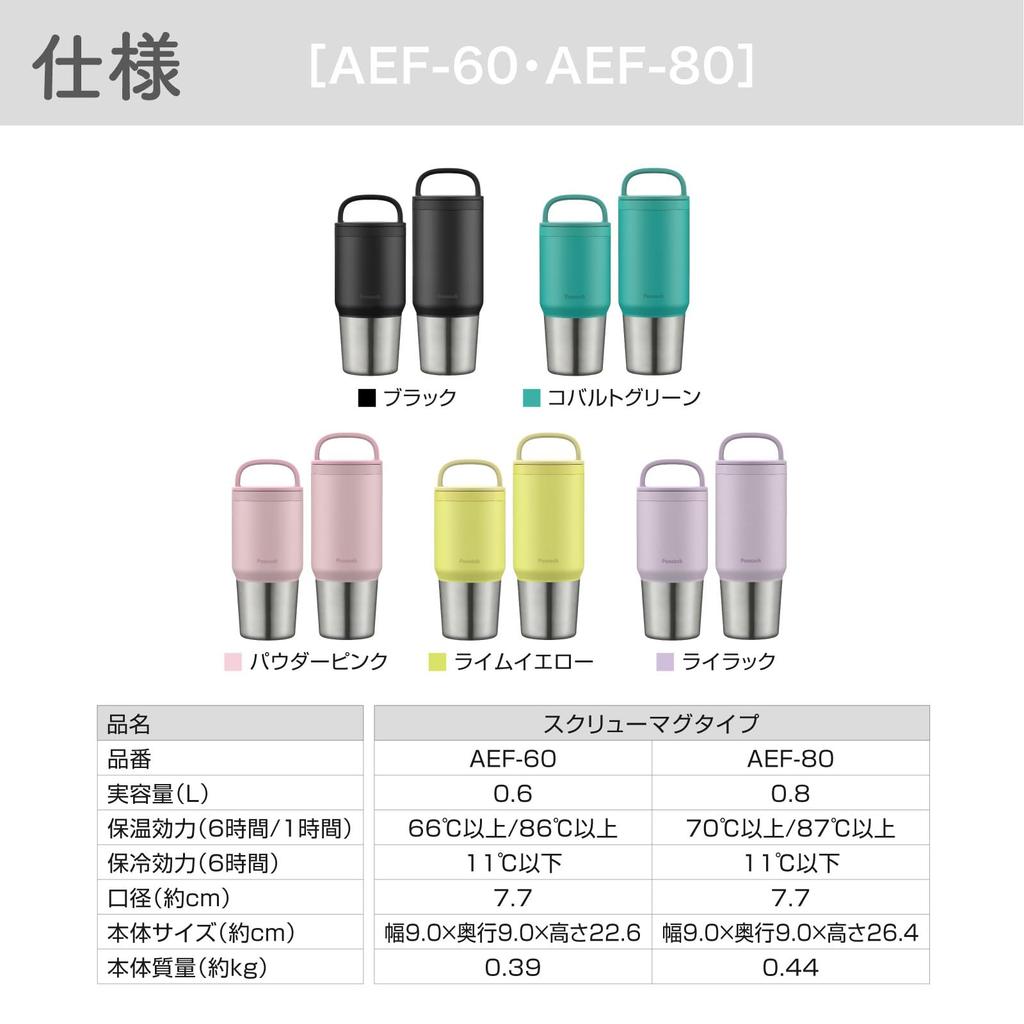 Thermos Industry Dishwasher Peacock Water Mug with Easy to Insulates Hot and Cold B The-peacock (The-peacock) [Handle, Safe] Bottle, Bottle, 800ml,