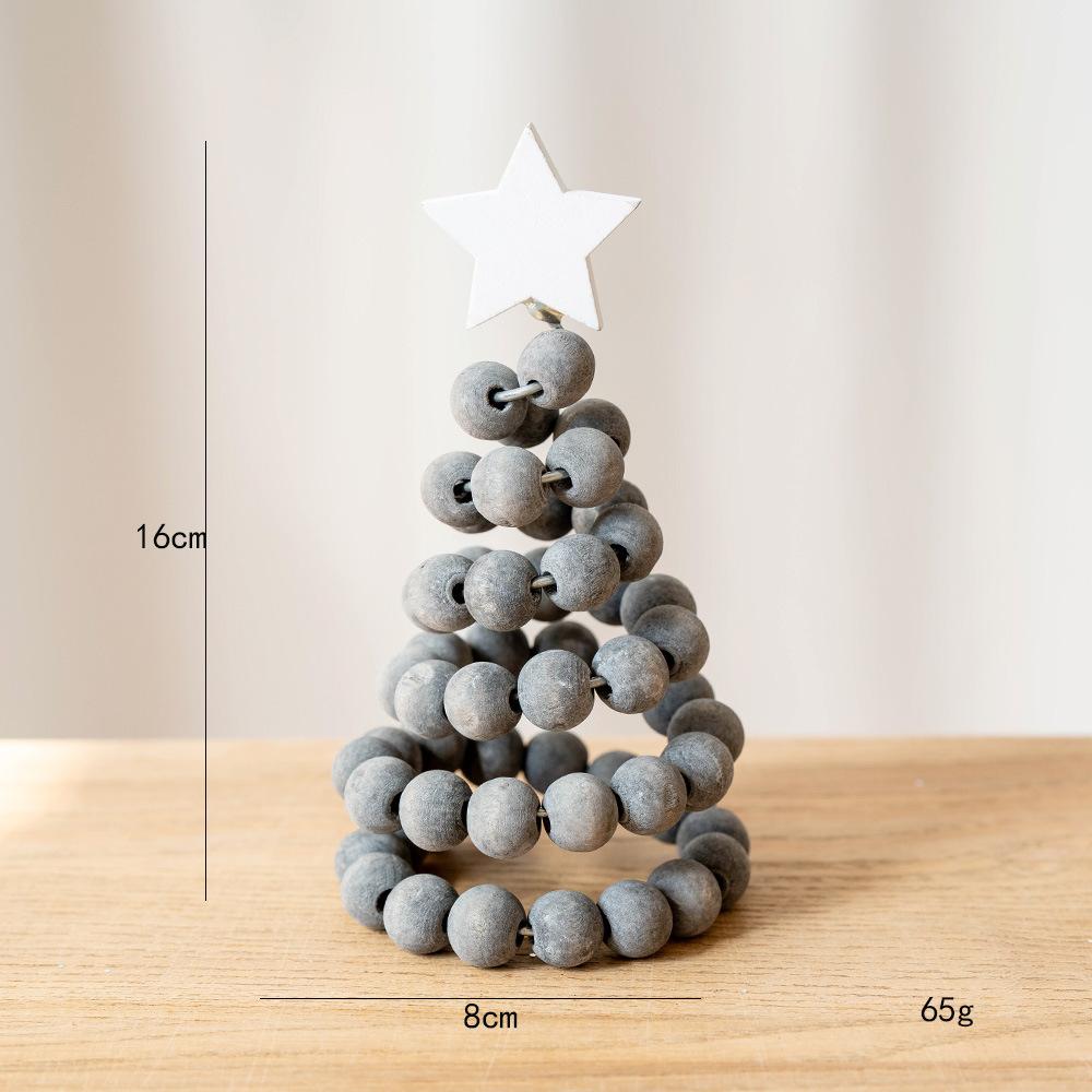 1pc New Christmas Decoration Creative Nordic Style Wooden Christmas Tree Ornaments Desktop Display, Suitable for 4 Seasons