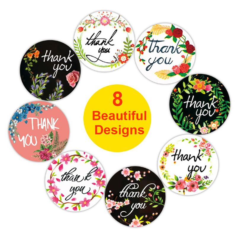 500Pcs Handmade Thank You Stickers Flowers Labels For Wedding Nice Party 500Pcs Handmade Thank You Stickers Flowers Labels For Wedding Nice Party