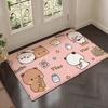 Lovely Cute Character B-BUBU DUDUs Floor Mat Soft Thickened Flannel Door Mat Non-Slip Living Room Rug Home Decor