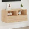 VidaXL Wall-mounted TV Stand Sonoma Oak 60x30x30 Cm Engineered Wood 836858
