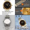 Popular Couple's Watches for Men and Women, Classic Gold and Silver Designs with Stainless Steel Bands, Waterproof, and Luxurious Designs. Perfect As
