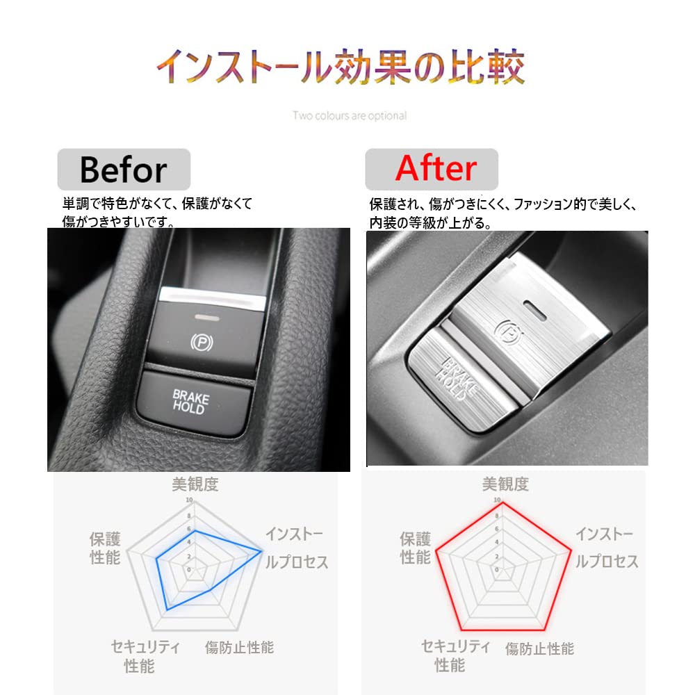Kakash Honda Exclusive Aluminum Alloy Electronic Handbrake Button Cover Trim