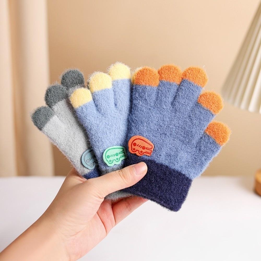 1-5 Years Old Coldproof Kids Winter Gloves Windproof Baby Gloves Cute Knitted Gloves Toddler