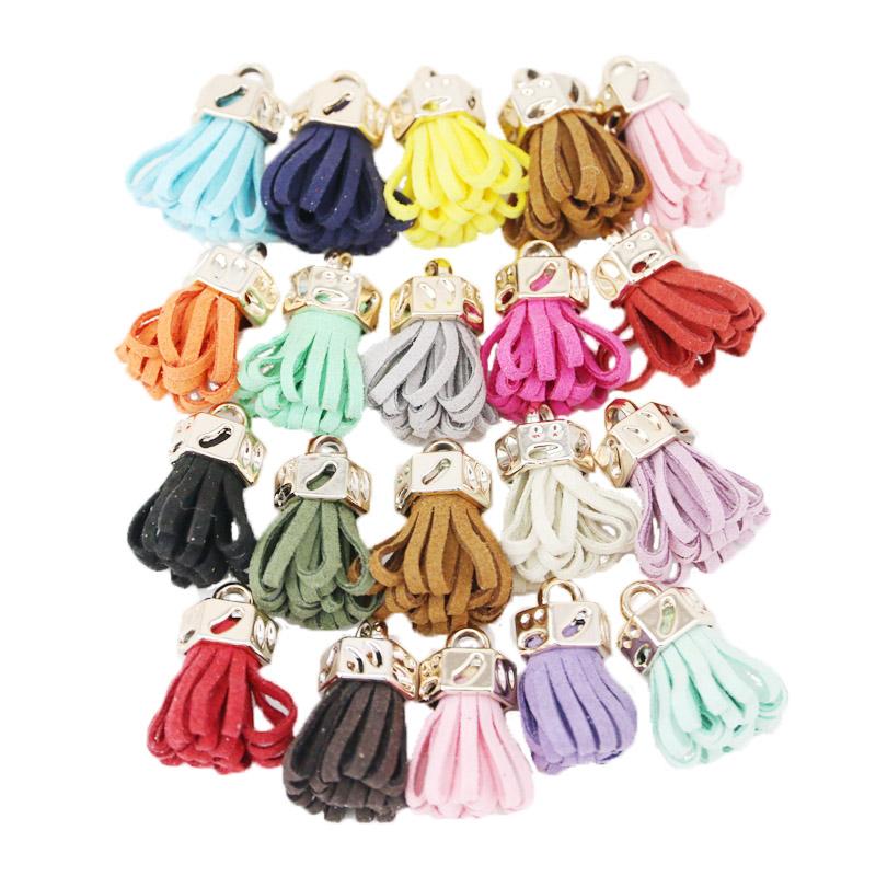 (20 pcs/lot) Tassel Vintage Leather Tassels Fringe for Purl Macrame DIY Jewelry Keychain Cellphone Straps Pendant