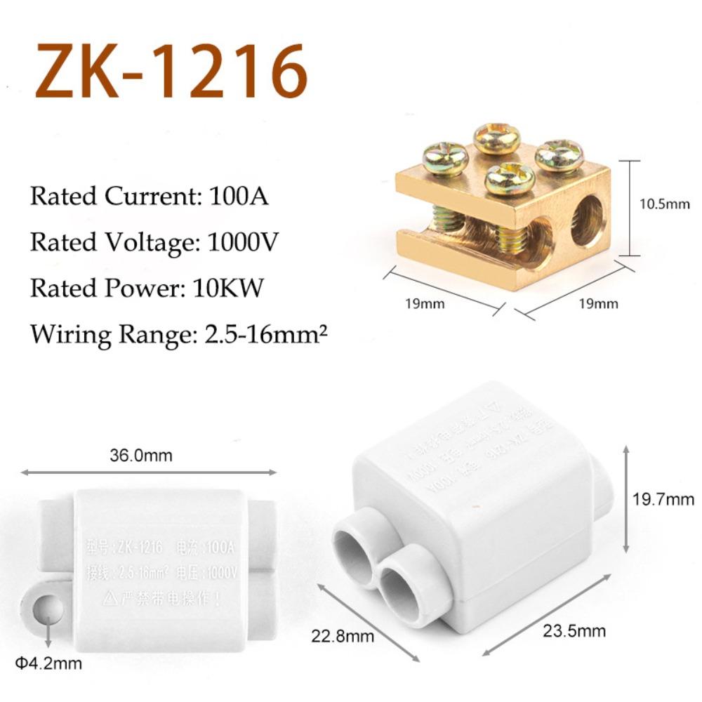 New Conductor Brass High Power Splitter Large Current Universal Quick Terminal Block Fast Connector Electrical