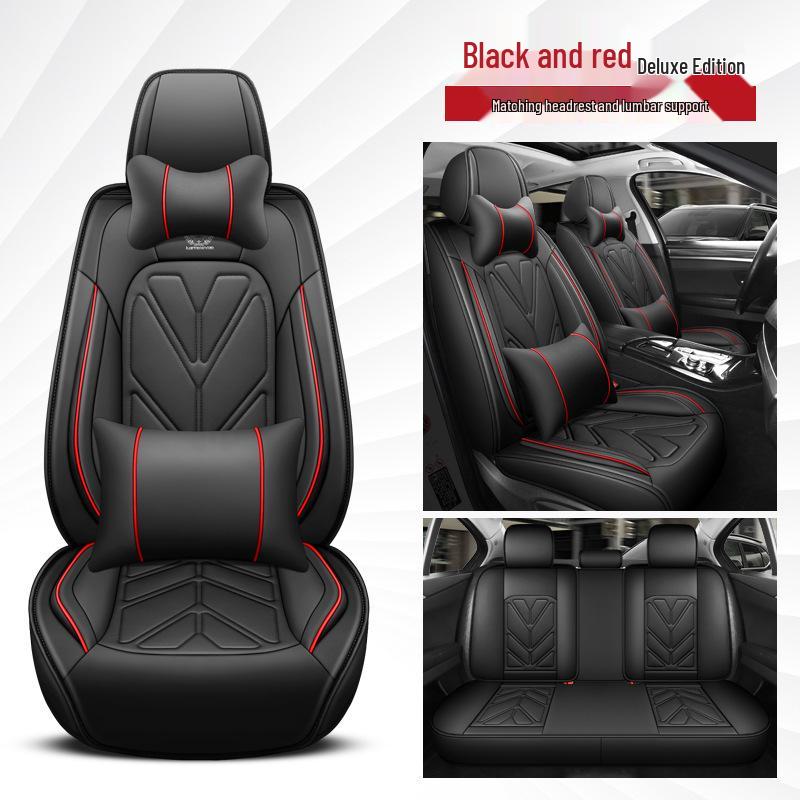 Universal Leather Car Seat Cushion for 5-Seaters - All-Season Fit