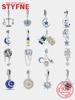 Sun Moon Star Astronaut Charms Beads Copper Zircon Pendant Fit Diy Original Bracelet Necklace Fine Jewelry Birthday Gift