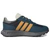 Adidas Originals Retropy Leather Comfortable Sports Non-Slip Low-Top Lifestyle Shoes Men Sneaker Blue Yellow ID6144