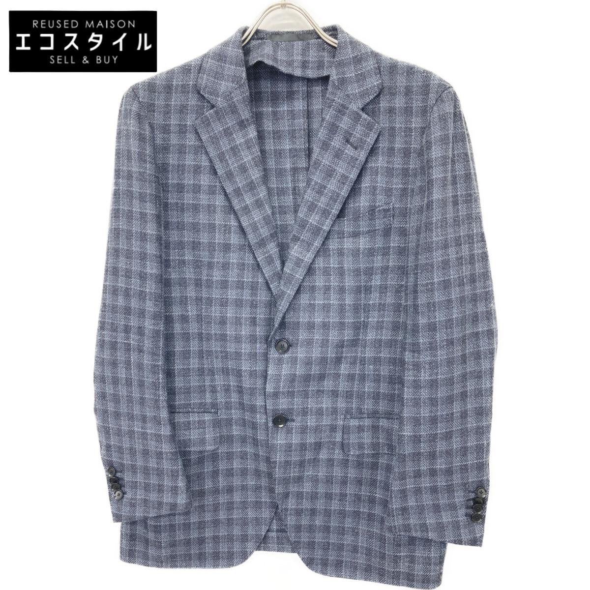 

TOMORROWLAND PILGRIM [Отличное состояние] 61-07-21-07103 Шерсть Шелк Лен Корзиночная ткань Однобортный Приталенный Пиджак Пиджак 46 Темно-синийБ/у