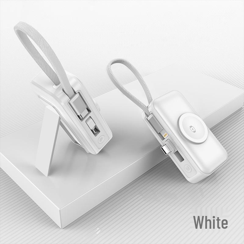 Cross-Border 3-in-1 Magnetic Wireless Charger: 22.5W Power Bank for Watch, Earphones, and Phone.