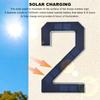 New LED Solar House Numbers 12CM, IP65 Waterproof Illuminated Address Sign, Outdoor Light for Home Hotel Bar Street