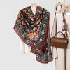 Ladies Spring and Autumn Print Long Scarf Retro Cotton and Linen Large Size Scarf Sunscreen Shawl Hot Sale