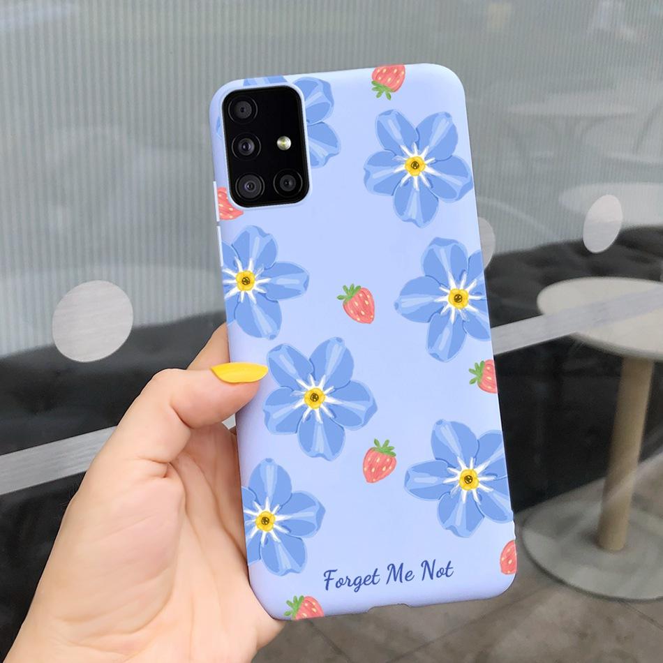 Cute Cartoon Phone Case For Samsung Galaxy M51 M31 Candy Color Soft Silicone Back Cover For Samsung M51 SM-M515F M31 Prime M315F