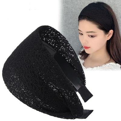 Elegant Style Lace Headband Hollow Out Face Wash Hair Fixer Women's Knitted Hair Accessories